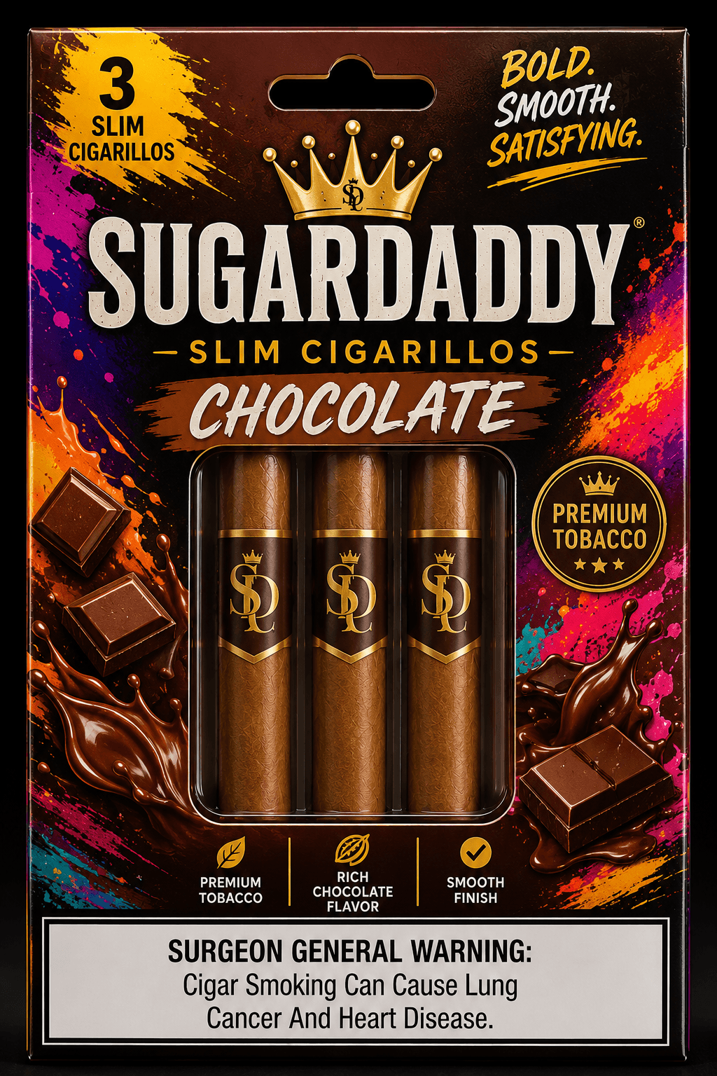Sugar Daddy Slim Cigarillos Chocolate
