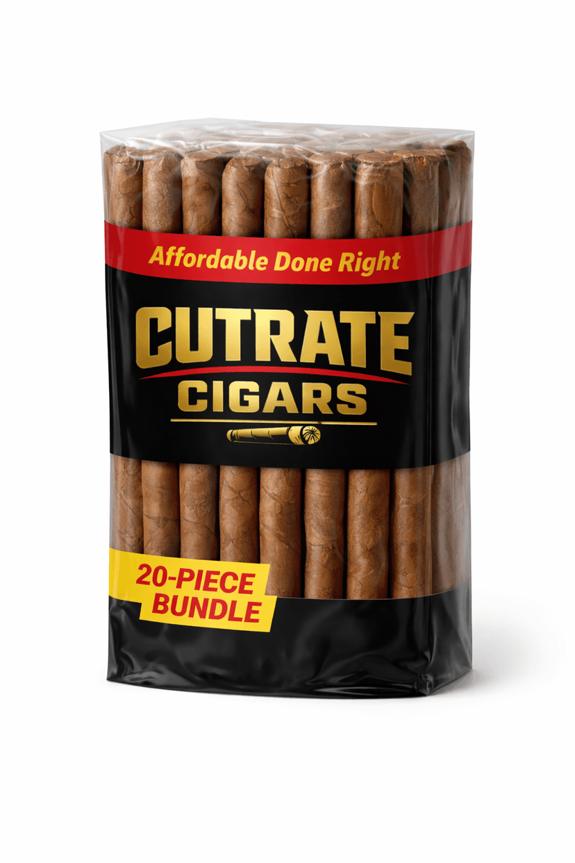 Cutrate Cigars box packaging