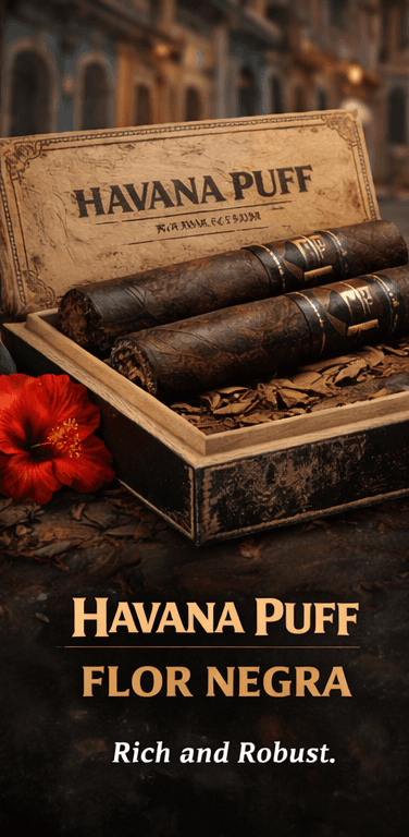 Havana Puff Flor Negra