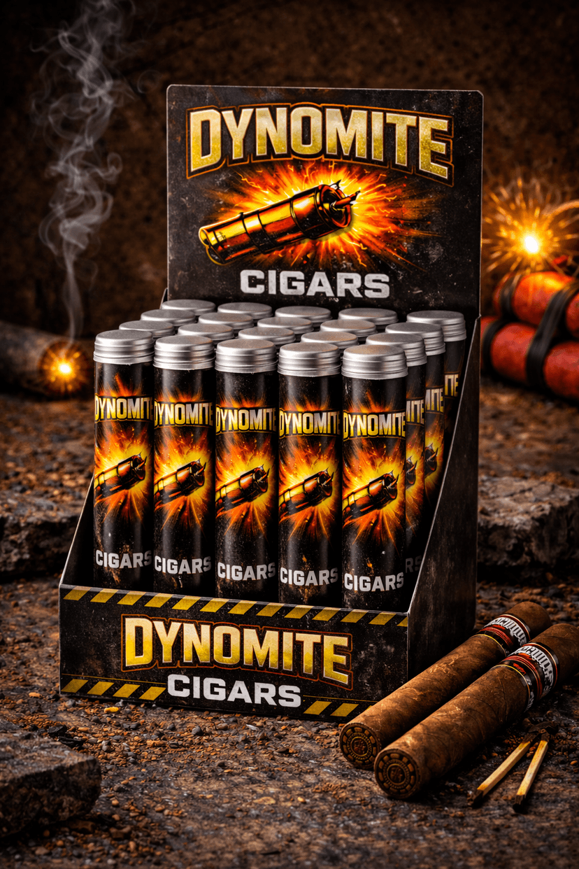 Dynomite box packaging