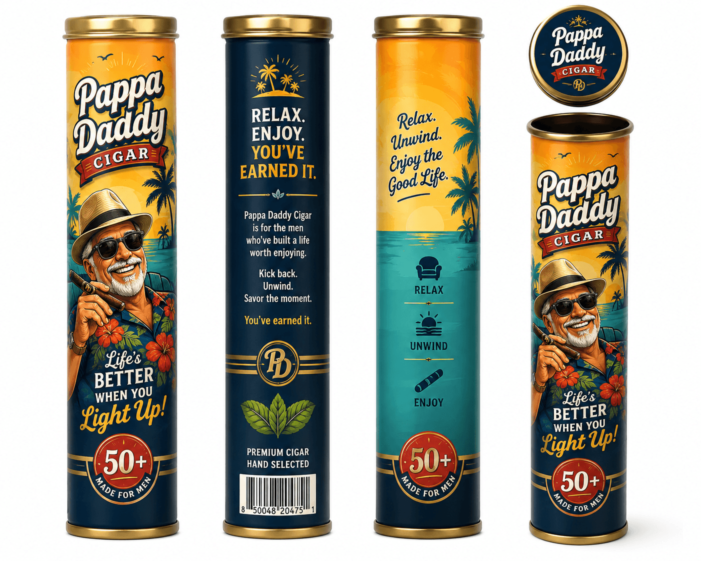 Pappa Daddy Single Cigar Tube